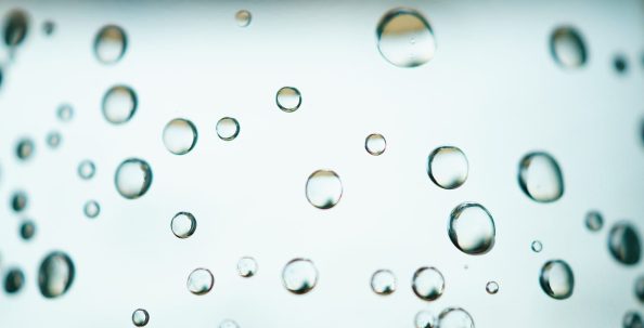 Droplets on a surface as a symbol.