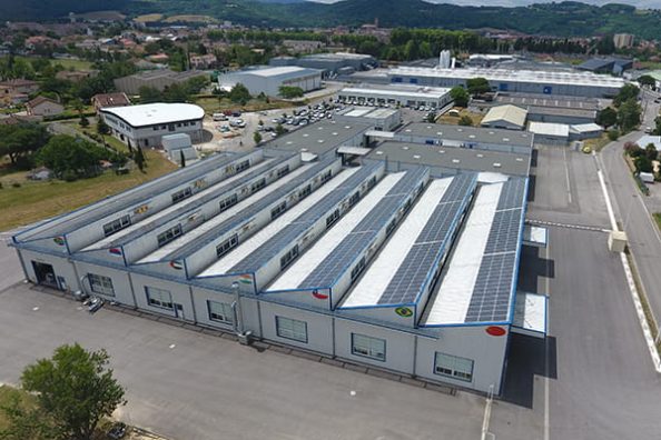 An aerial view of the Akzo Nobel plant in Pamiers.