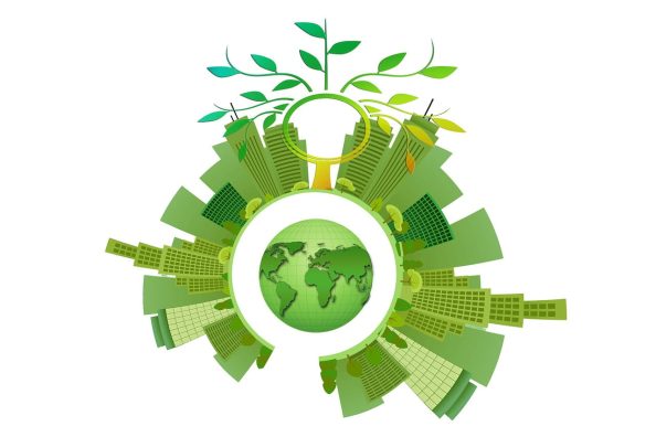 Graphic symbol for sustainability.