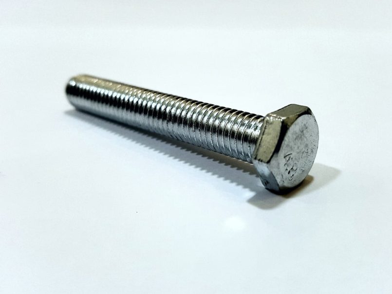 A screw made of zinc.