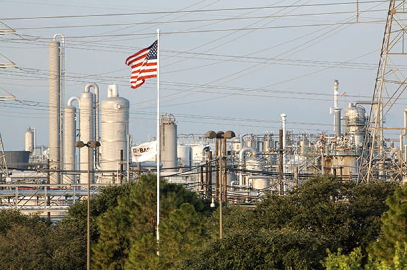 A photo of BASF's Freeport Verbund site.