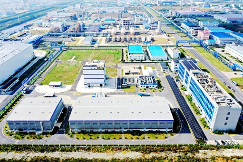 An aerial view of the Byk site in Shanghai.