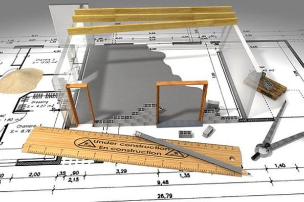 A construction drawing as a symbolic image.