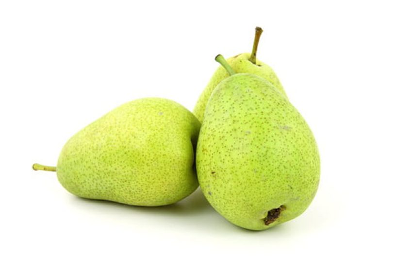 Pears against a white background.