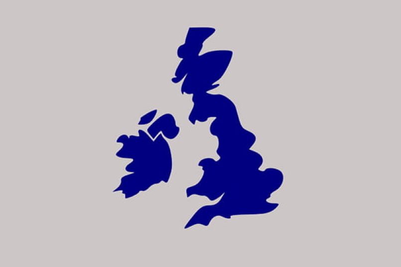 A graphic shows the British Isles.