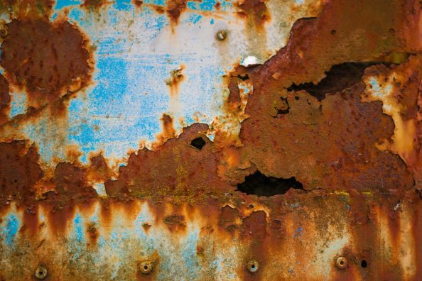 A rusty steel plate as symbol.