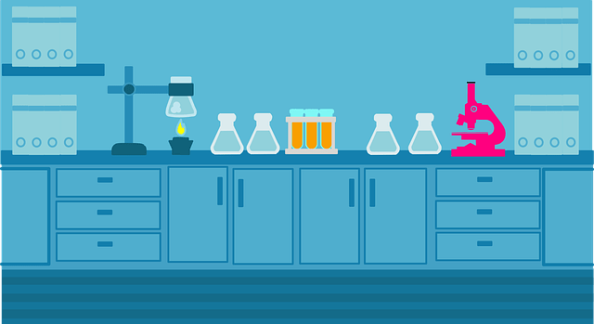 A graphic showing a laboratory situation