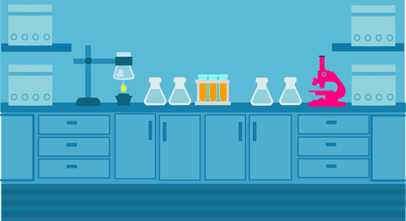 A graphic showing a laboratory situation