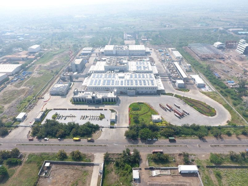 An aerial photograph of the new Henkel factory near Pune.