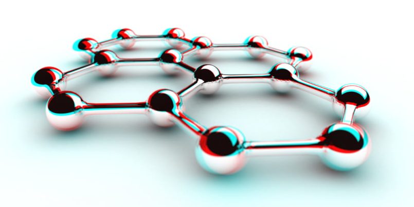 Honeycomb structure interconnected by spheres.