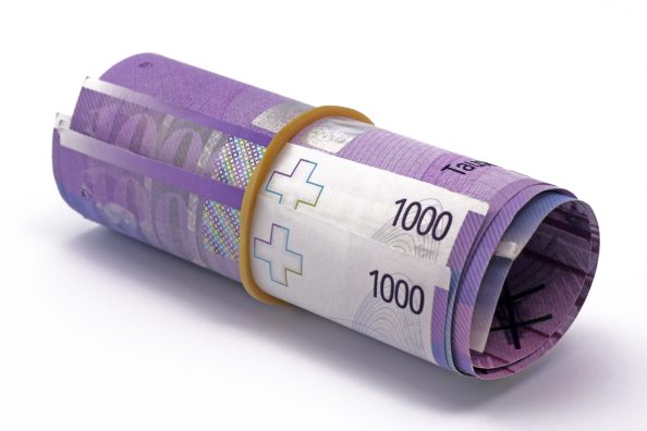 A roll of euro notes as a symbol.