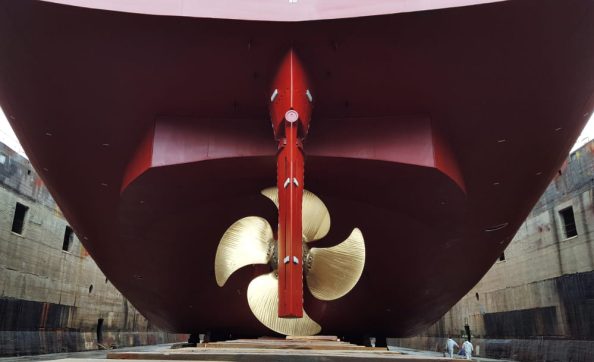 A stainless steel propeller as symbol.