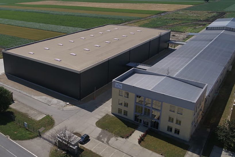 An aerial view of the new plant in Serbia.