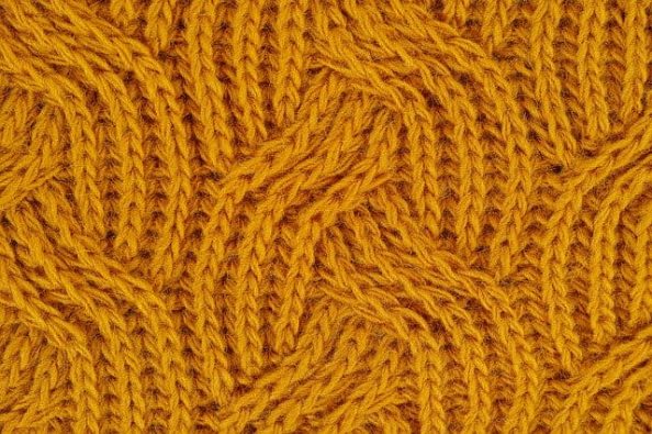 A detailed view of a yellow coloured fabric as a symbol.