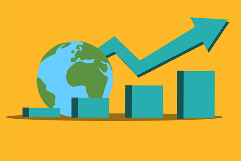 A graph symbolises growth.