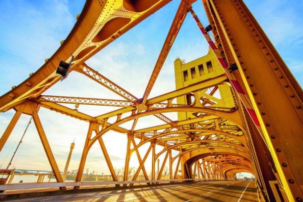 Protective coating on bridge