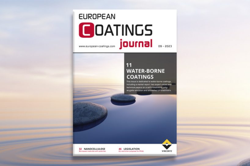 The September issue of the European Coatings Journal is out and focuses on water-borne coatings.